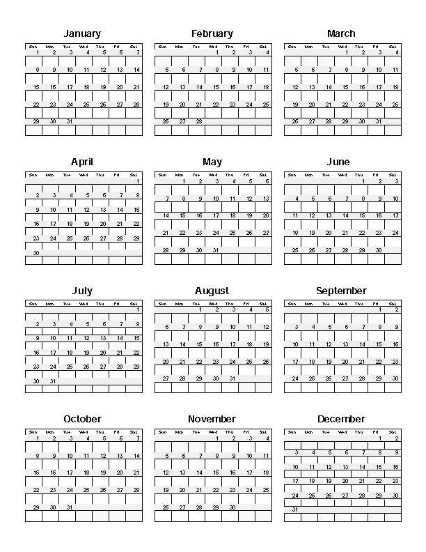 365 Day Calendar For Putting Time In Perspective